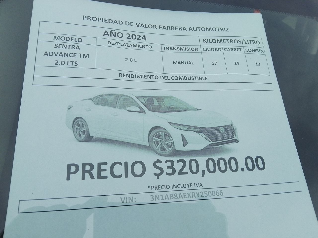 2024 Nissan Sentra 2.0 Advance Mt