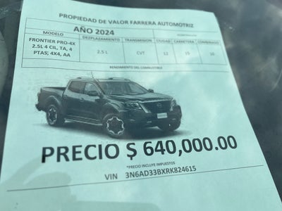2024 Nissan Frontier 2.5 Pro-4x 4x4 At